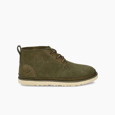 UGG Neumel Unlined Leather Green Ankle Boots for Men (DRVU23968)